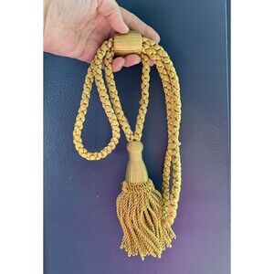 Passementarie Decorative Gold Vintage Curtain Tie-Back Tassels Twist Adjustable